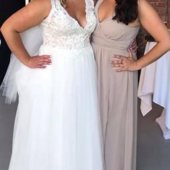 Levkoff brand. Size 14 “champagne”bridesmaid dress - Picture 4 of 5